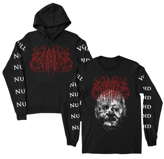Pre-order NULL/VOID extreme metal hoodie + longsleeve combo