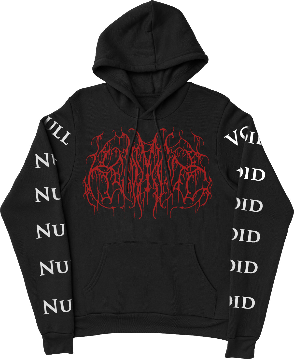 NULL/VOID extreme metal hoodie + longsleeve combo